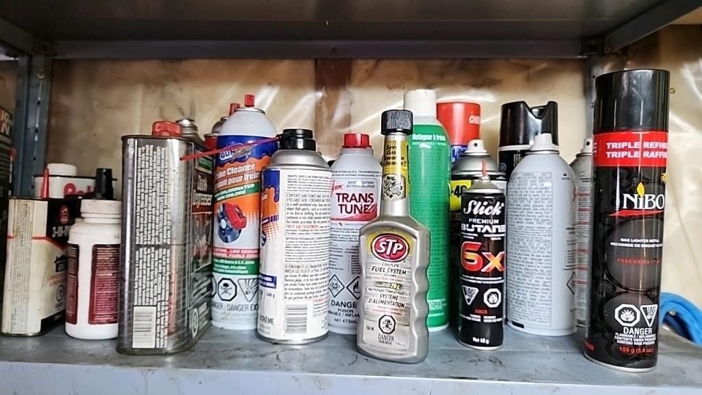 Fluid lot sprays cleaners