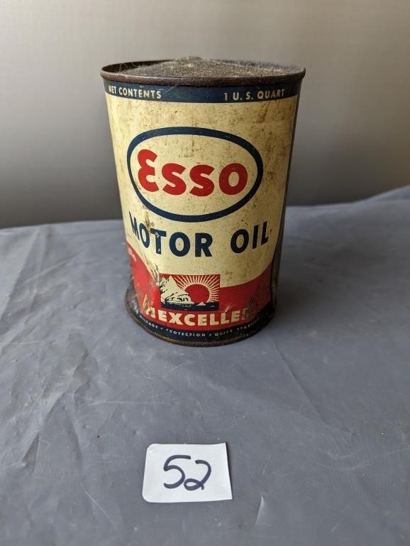 ESSO Motor Oil Unexcelled Can