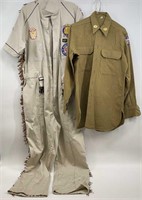 Military Jumpsuit & Shirt with Patches