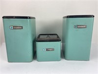 (3) MCM Vintage Masterware Kitchen Canisters
