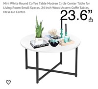 Mini White Round Coffee Table