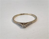 10K Gold Ladies Diamond Ring size 11.5