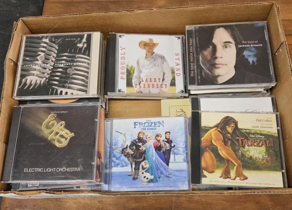 box of CD's