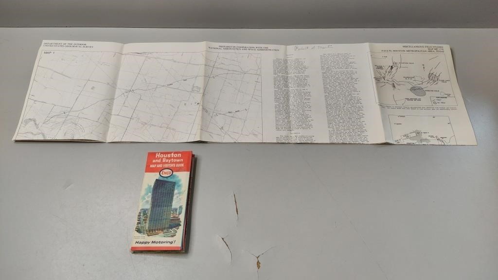 Field Study Map of Houston and 1965 Enco Map