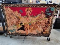 Vintage Felt Female Chariot Driver Tapestry