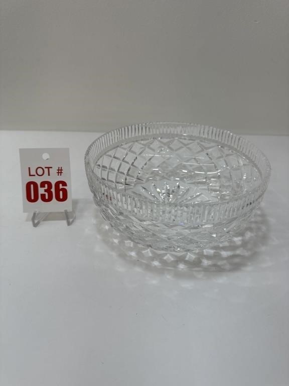 Waterford Crystal Glass Diamond Serving Bowl