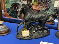 TWO FRANKLIN MINT PORCELAIN HORSES