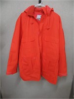 CEDAR KEY orange rain jacket - Sz: Large