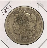 1891 Morgan Dollar Coin