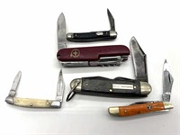 (5) Pocket Knives 2.5” Blade and Smaller -