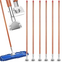 Sliner 6 Pcs Clip on Dust Mop Handle 51.2 Inch Mop