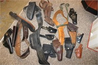 Large Box of Holsters and Belts
