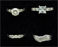 4 Sterling Bridal Rings