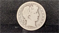 1898-O Silver Barber Half Dollar