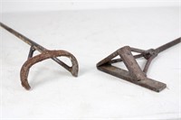 (2) Old Cattle Branding Irons