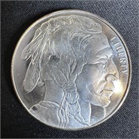 1 Ounce .999 Fine Silver Buffalo Round