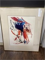 Pencil Signed 1964 Abstract Artwork