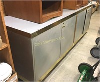 LONG CABINET W/ 4 METAL DOORS