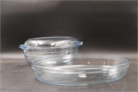 PAIR OF ARCUISINE FRANCE CASSEROLE DISHES