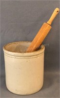 Good 1 Gallon Crock and Rolling Pin