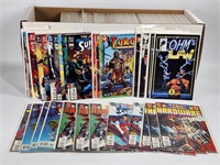 LONG BOX FULL OF ASSORTED COMIC BOOKS