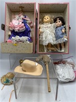 Vintage dolls with accessories