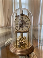 German Glass Dome Anniversary Clock