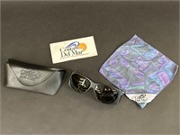 Costa Del Mar Black Sunglasses in Leather Case