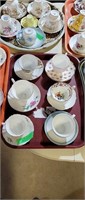6 Misc. Teacups - tray not included