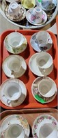 6 Misc. Teacups - tray not included