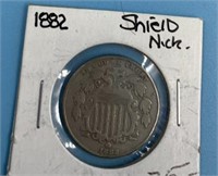 US 5 cent Shield nickel 1882                   (O