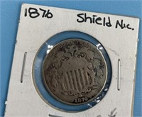 US 5 cent Shield nickel 1876                   (O