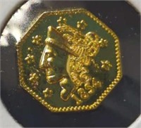 1854 1/2 California gold token