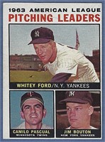 1964 Topps #4 Pitching Ldrs Whitey Ford Jim Bouton