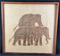 Vintage Elephant Wood Block Stamp Art