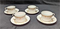 4 Retired Haviland Ladore Cups & Saucers