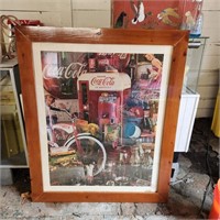 Ginormous Framed Coca Cola Puzzle Art Unique