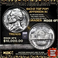 ***Auction Highlight*** 1943-d Jefferson Nickel TO