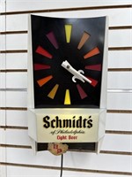 Vintage Schmidt’s light beer advertising clock