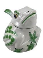 Vintage Italy Ceramic Meiselman Frog Sugar Dish