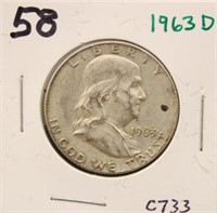 1963 FRANKLIN HALF DOLLAR COIN