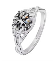 925S 2.0ct Moissanite Diamond Ring