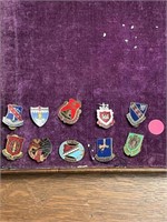 10 Vintage Military Pins