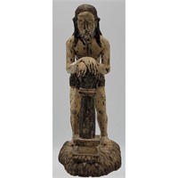 Early Amazing Spanish Colonial Carved Wooden Sant