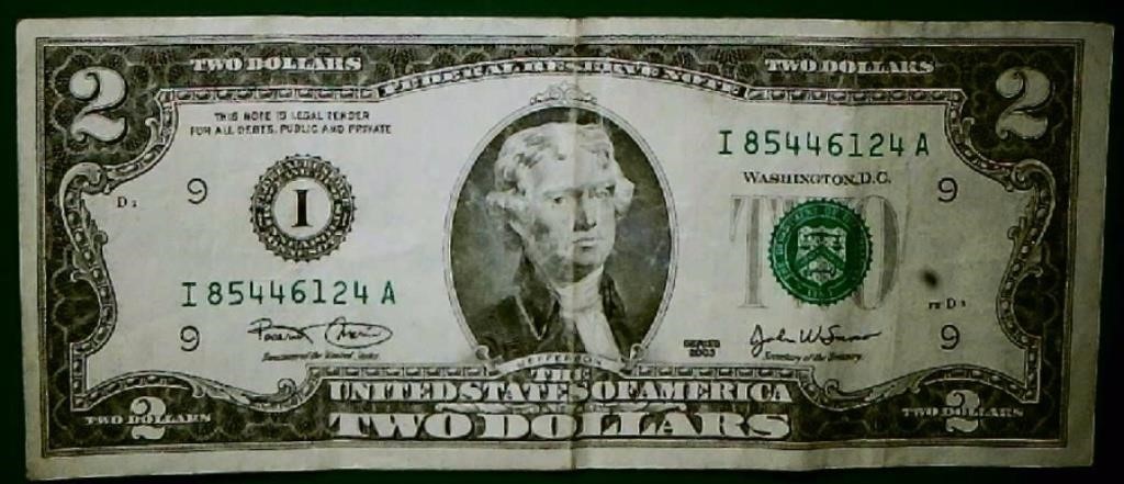 2003 Two Dollar Bill I85446124A