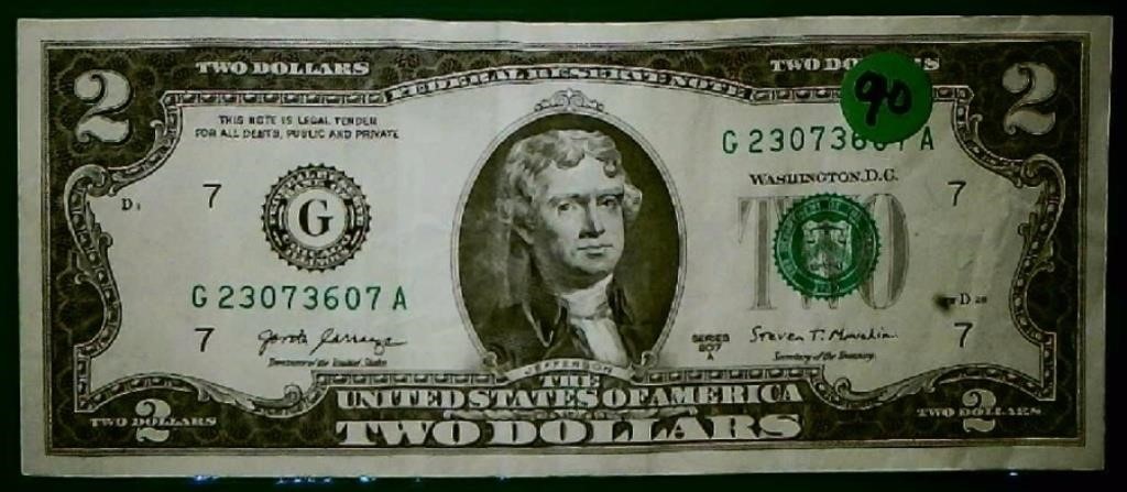 2017 A Two Dollar Bill C23073607A