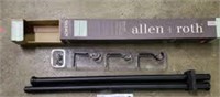 Allen + Roth Drapery Rod 36 In - 72 In Matte Black