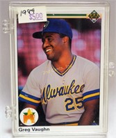 1989 Greg Vaughn #25 Baseball 15 Card Lot W/ Case