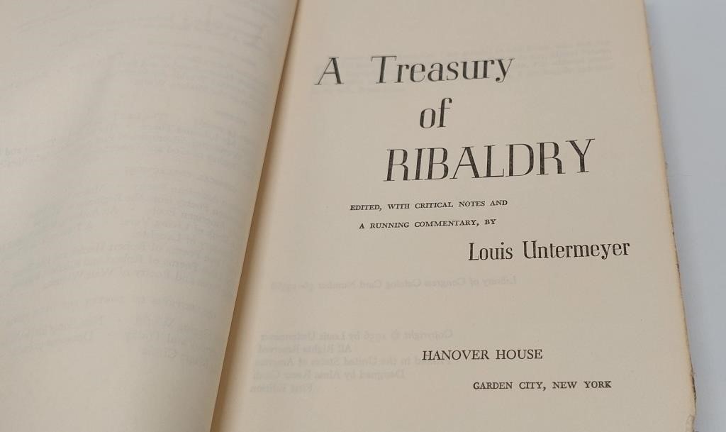 A TREASURY OF PUBALDRY  LOUIS UNTERMEYER