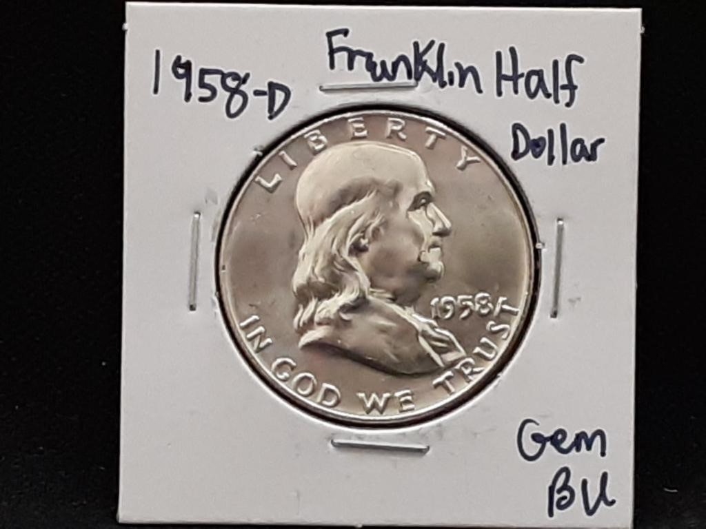 1958D Franklin Half Dollar